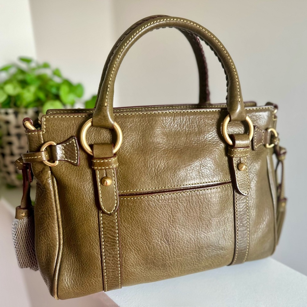 Dooney & Bourke Florentine Medium Pocket Satchel in Moss - Picture 6 of 16